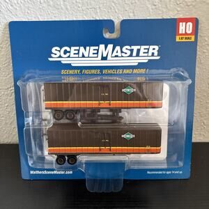 Walthers SceneMaster HO Flexi-Van 40' Trailer 2-Pack 1:87 Scale Illinois Central